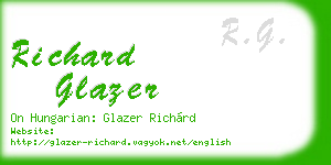 richard glazer business card